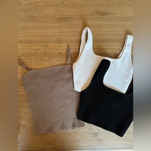 Babaton/Aritzia Sculpt knit tanks - set of 3 - Size small